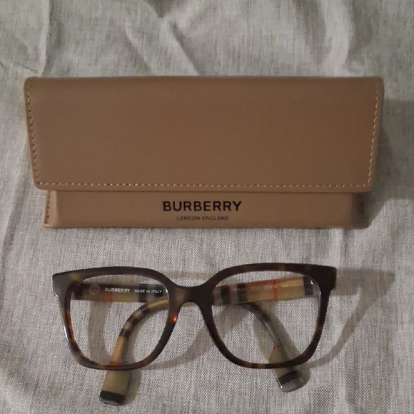 Burberry Brown Tortoise Glasses with Tan Case - Picture 1 of 6